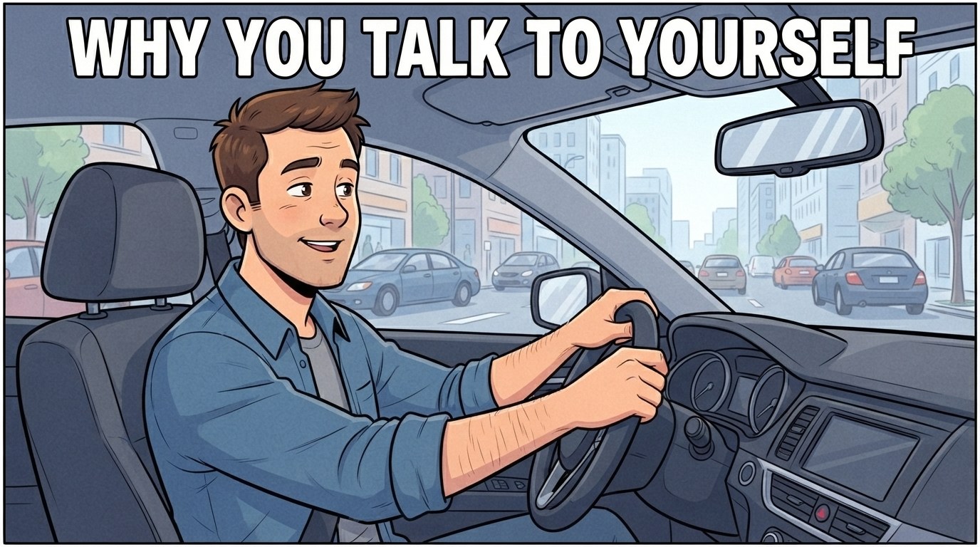 Same character consistently rendered driving a car, generated in Google Flow by changing the setting within the same chat