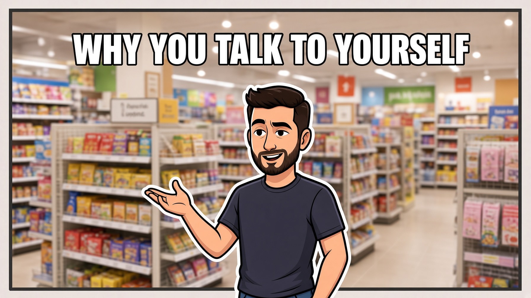 Same character consistently rendered in a grocery store, generated in Grok Imagine using a reusable character segment